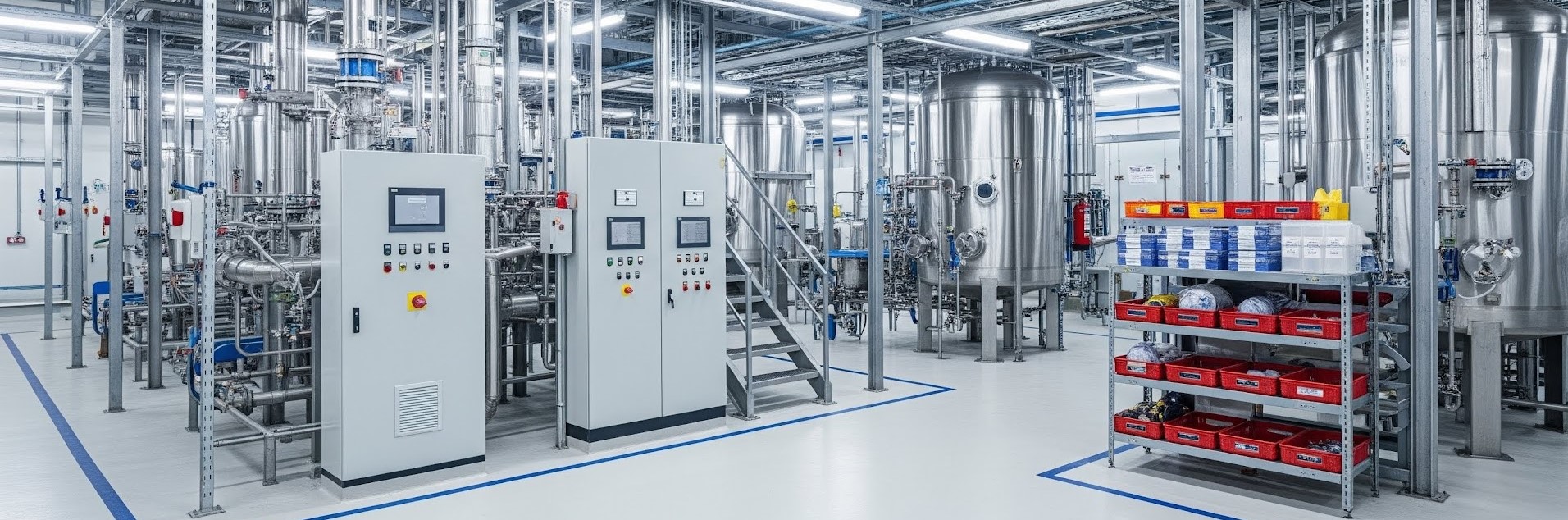 Moderne Industrieanlage für chemische Prozesse